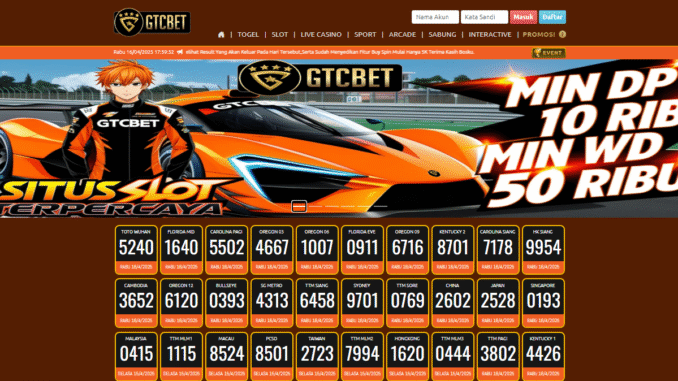 Gtcbet - Agen Bandar Togel Slot Online Terpercaya Gtcbet