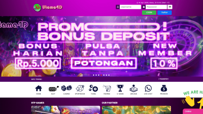 Utama4d - Situs Agen Bandar Togel Slot Live Casino Online Utama4d