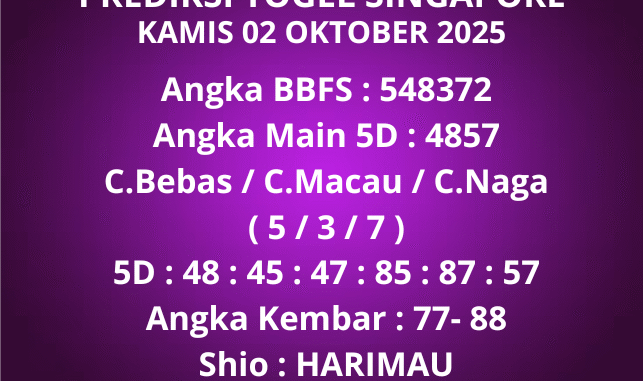 Prediksi Togel Singapore Prediksi Togel Singapore