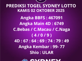 Prediksi Togel Sydney Lotto