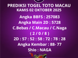 Prediksi Togel Toto Macau