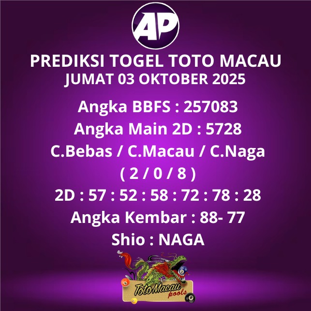 Prediksi Togel Toto Macau