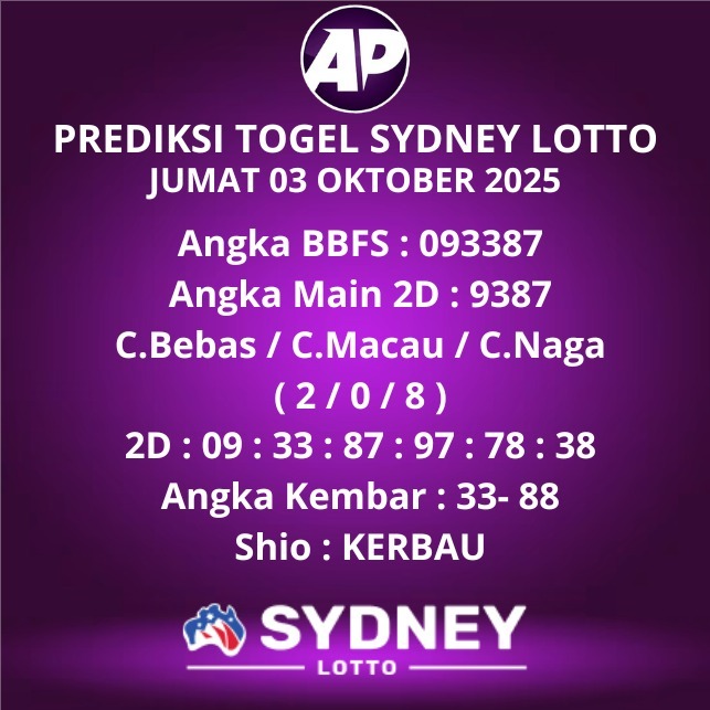Prediksi Togel Sydney Lotto