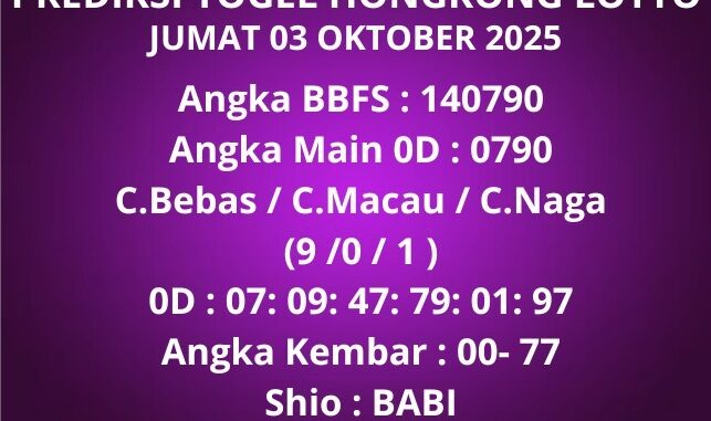 Prediksi Togel Hongkong Lotto Prediksi Togel Hongkong Lotto