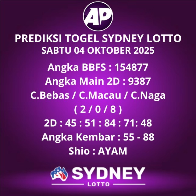 Prediksi Togel Sydney Lotto