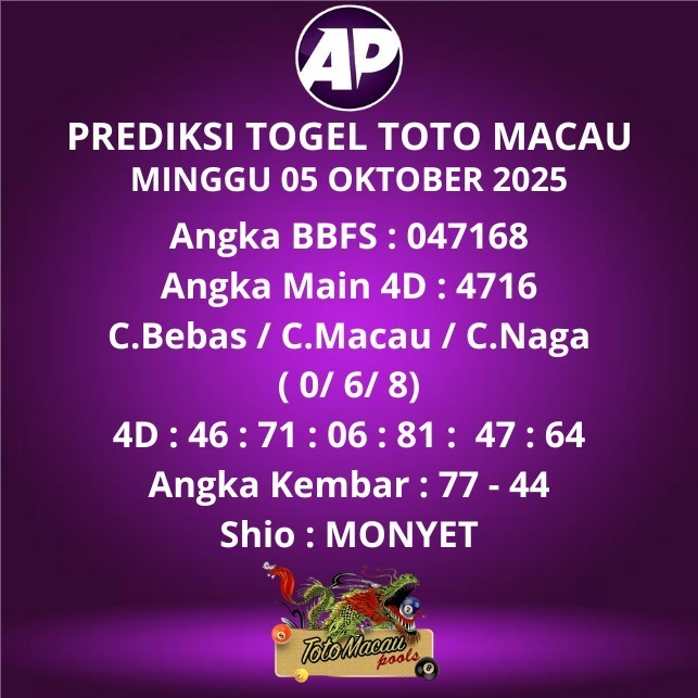 Prediksi Togel Toto Macau
