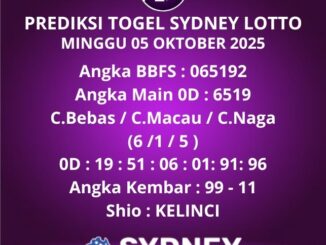Prediksi Togel Sydney Lotto