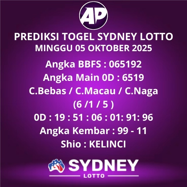 Prediksi Togel Sydney Lotto