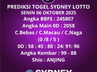 Prediksi Togel Sydney Lotto
