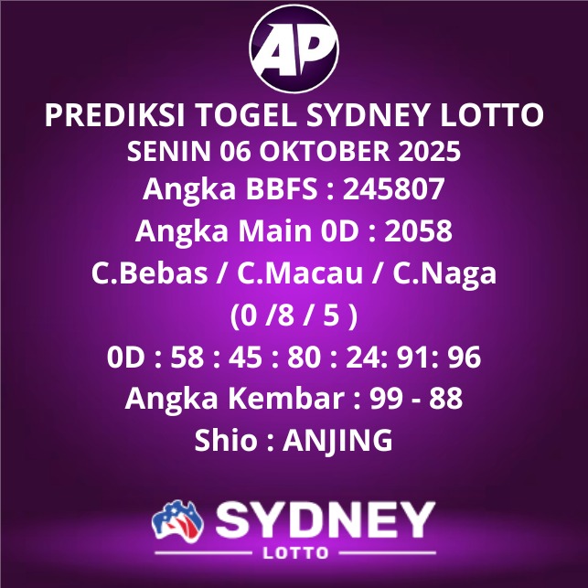 Prediksi Togel Sydney Lotto