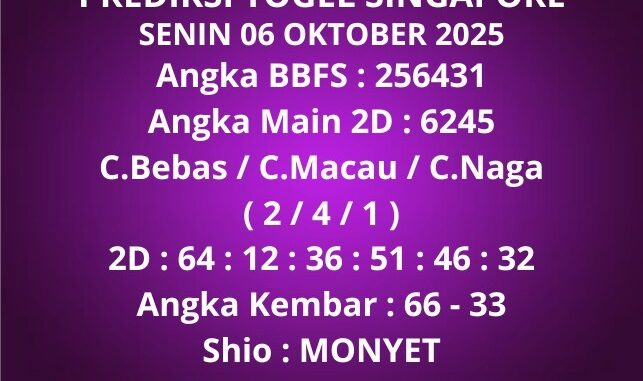 Prediksi Togel Singapore