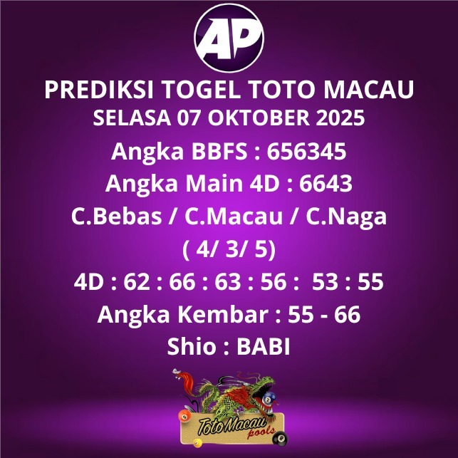 Prediksi Togel Toto Macau