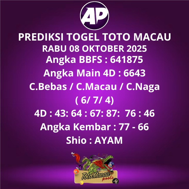 Prediksi Togel Toto Macau