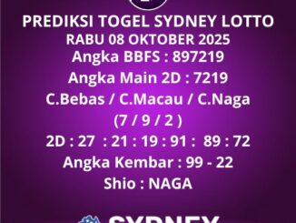 Prediksi Togel Sydney Lotto