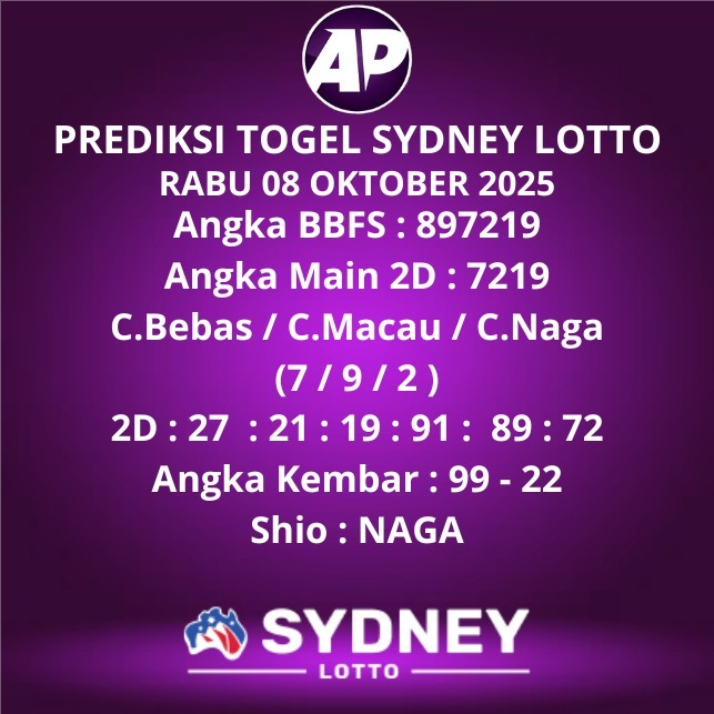 Prediksi Togel Sydney Lotto