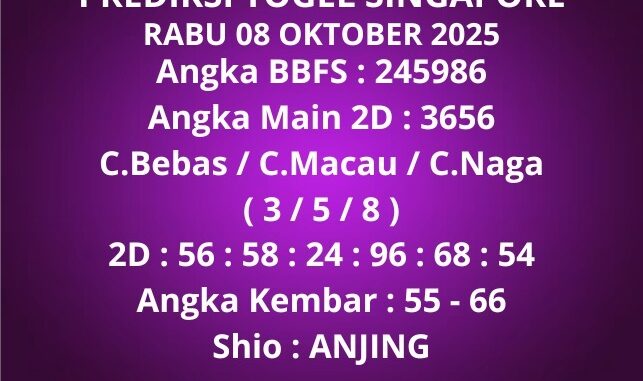 Prediksi Togel Singapore