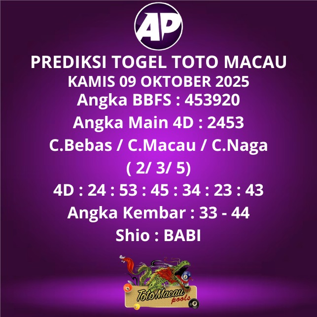 Prediksi Togel Toto Macau