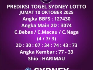 Prediksi Togel Sydney Lotto