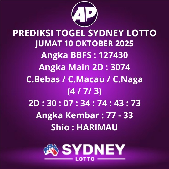 Prediksi Togel Sydney Lotto