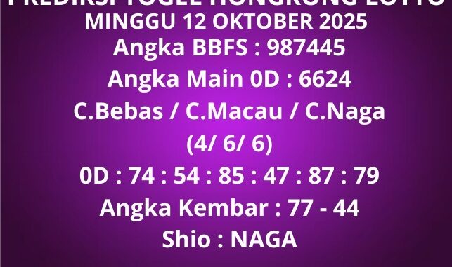 Prediksi Togel Hongkong Lotto Prediksi Togel Hongkong Lotto