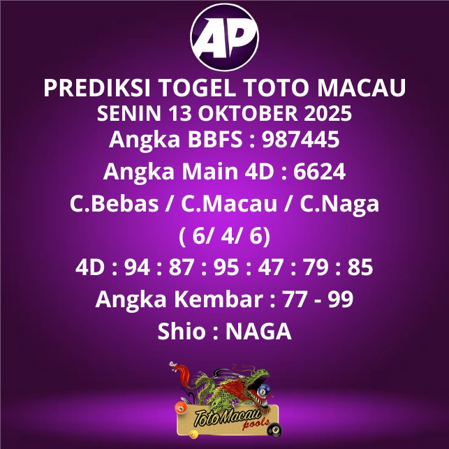 Prediksi Togel Toto Macau