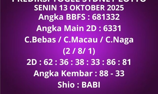 Prediksi Togel Sydney Lotto Prediksi Togel Sydney Lotto