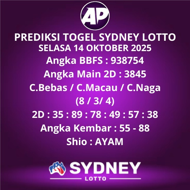 Prediksi Togel Sydney Lotto