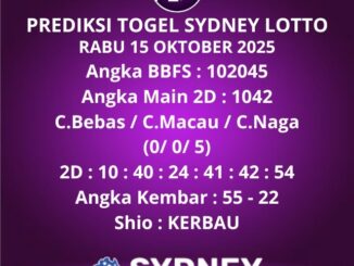 Prediksi Togel Sydney Lotto