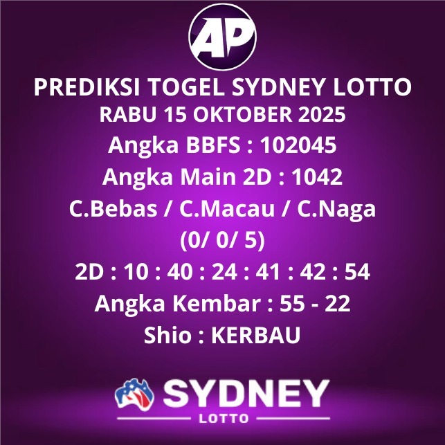 Prediksi Togel Sydney Lotto