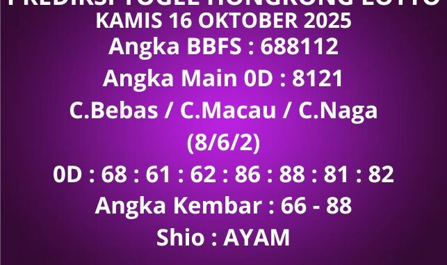 Prediksi Togel Hongkong Lotto Prediksi Togel Hongkong Lotto