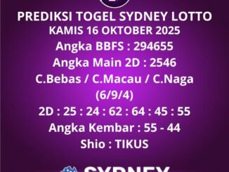 Prediksi Togel Sydney Lotto