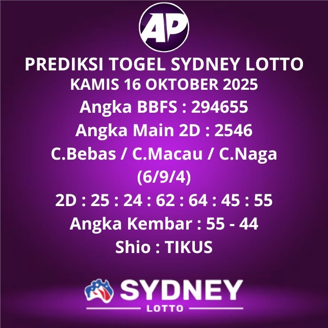 Prediksi Togel Sydney Lotto