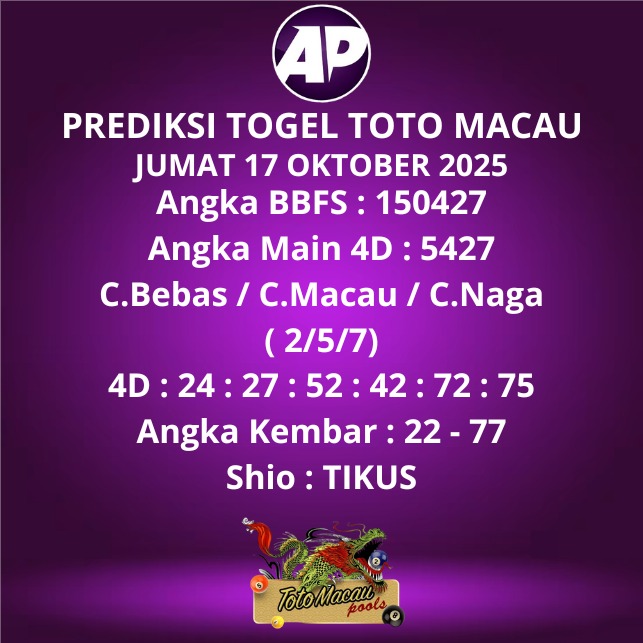 Prediksi Togel Toto Macau