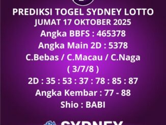 Prediksi Togel Sydney Lotto
