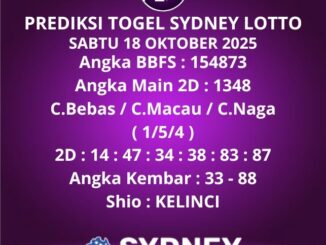 Prediksi Togel Sydney Lotto