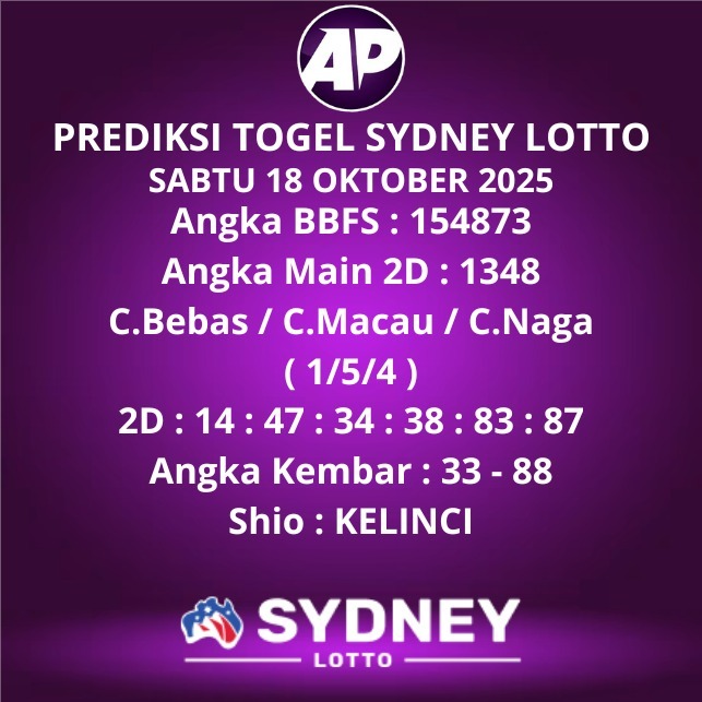 Prediksi Togel Sydney Lotto
