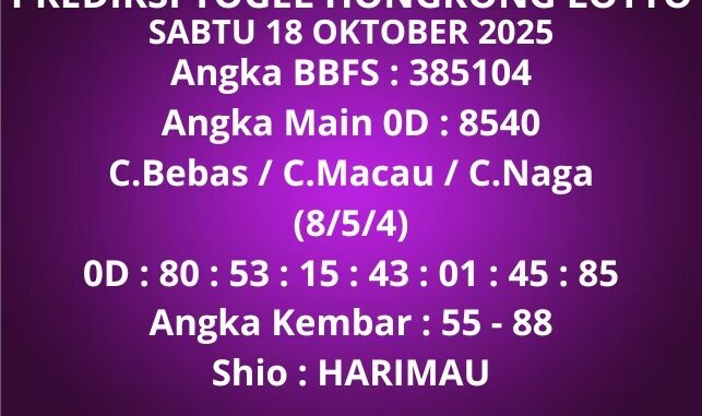 Prediksi Togel Hongkong Lotto Prediksi Togel Hongkong Lotto