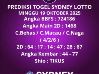 Prediksi Togel Sydney Lotto