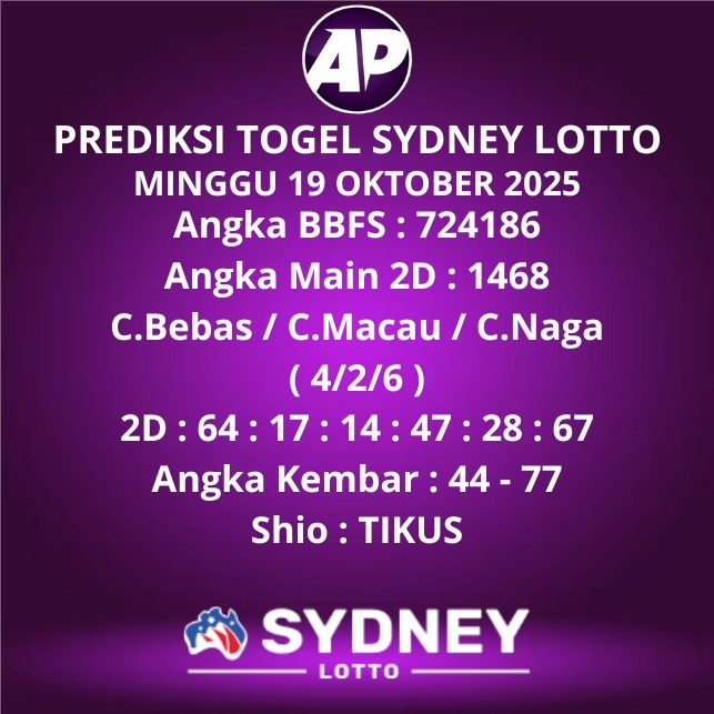 Prediksi Togel Sydney Lotto