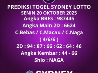Prediksi Togel Sydney Lotto