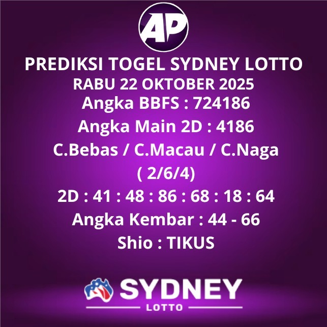 Prediksi Togel Sydney Lotto