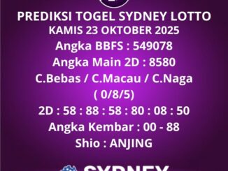 Prediksi Togel Sydney Lotto