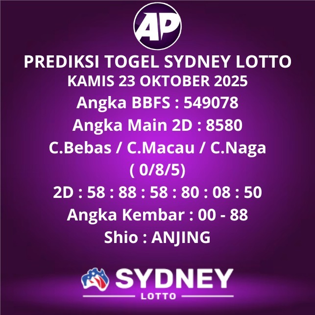 Prediksi Togel Sydney Lotto