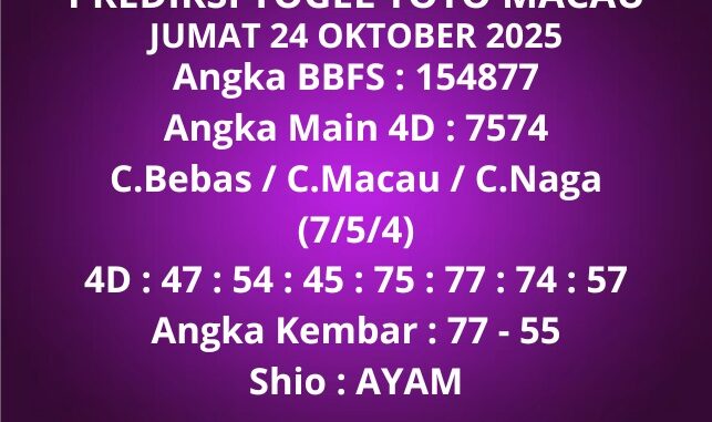 Prediksi Togel Toto Macau Prediksi Togel Toto Macau