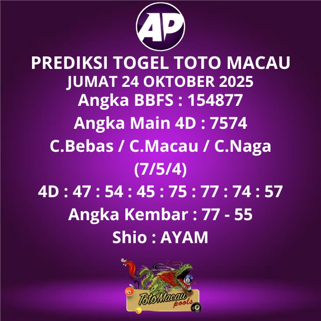 Prediksi Togel Toto Macau