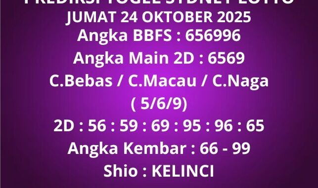 Prediksi Togel Sydney Lotto Prediksi Togel Sydney Lotto