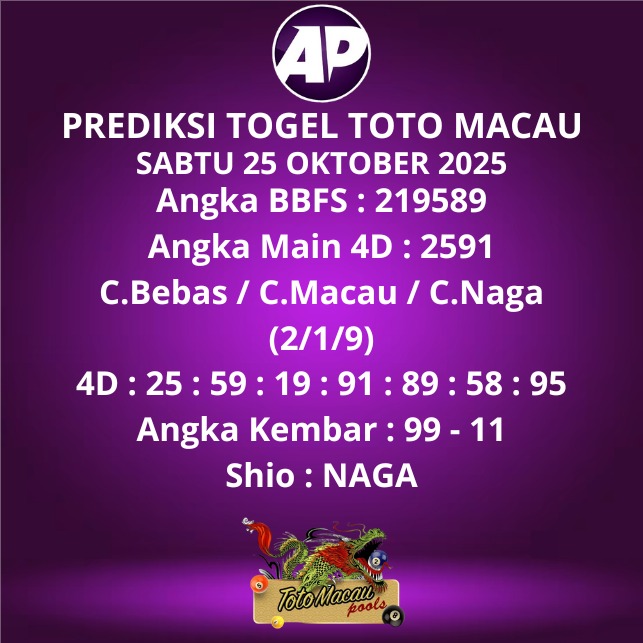 Prediksi Togel Toto Macau