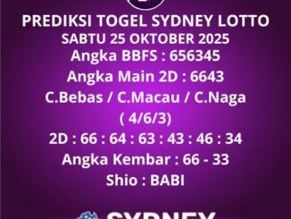 Prediksi Togel Sydney Lotto