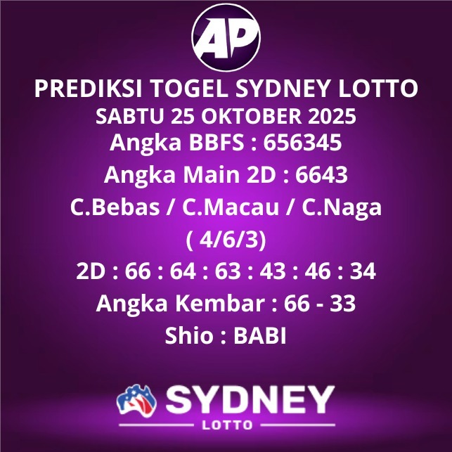 Prediksi Togel Sydney Lotto