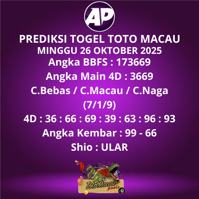 Prediksi Togel Toto Macau